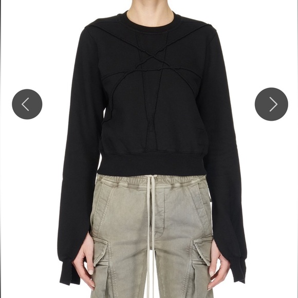 Subhuman Rick Owen’s DRKSHDW reversible sweatshirt.